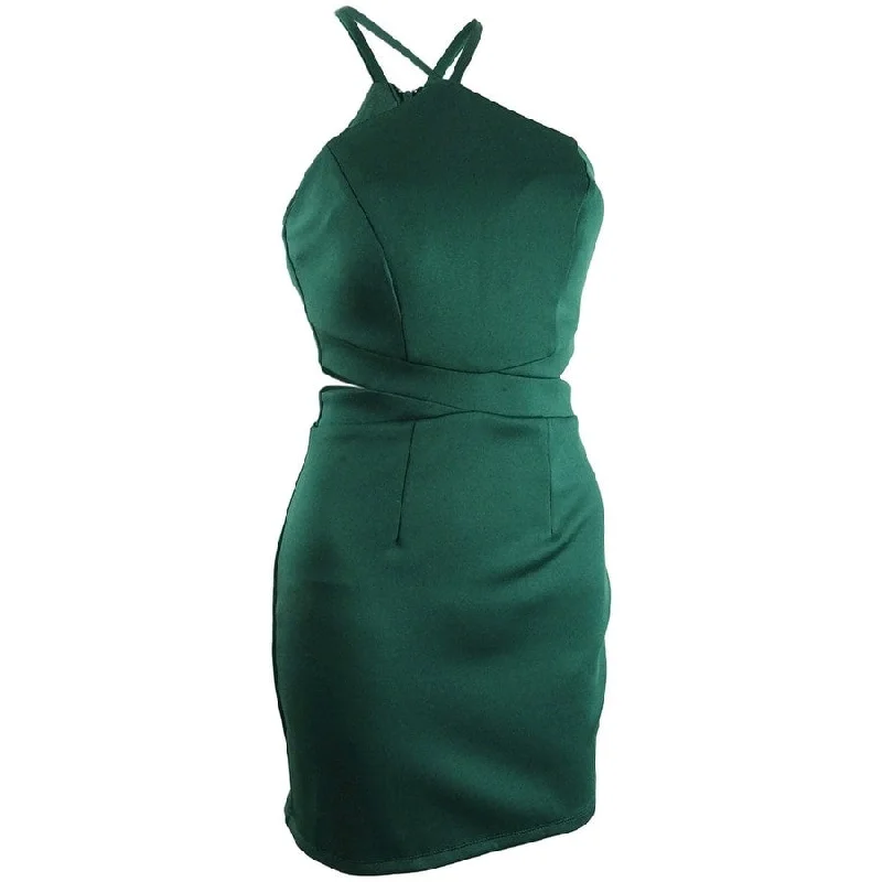 Speechless Junior's Cutout Bodycon Dress Green Size 7 Bodycon Dress Chic