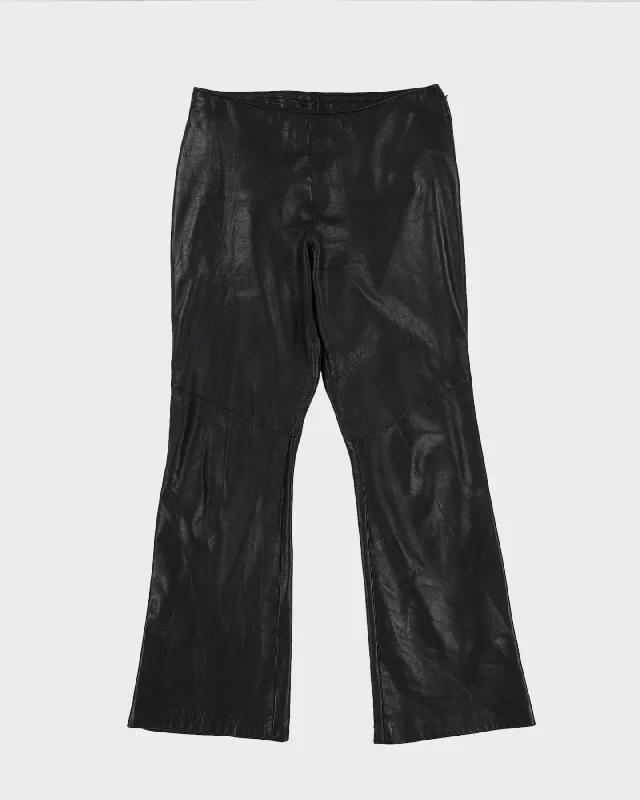 Black Leather Trousers - W29 L28 Pajama sets with pockets