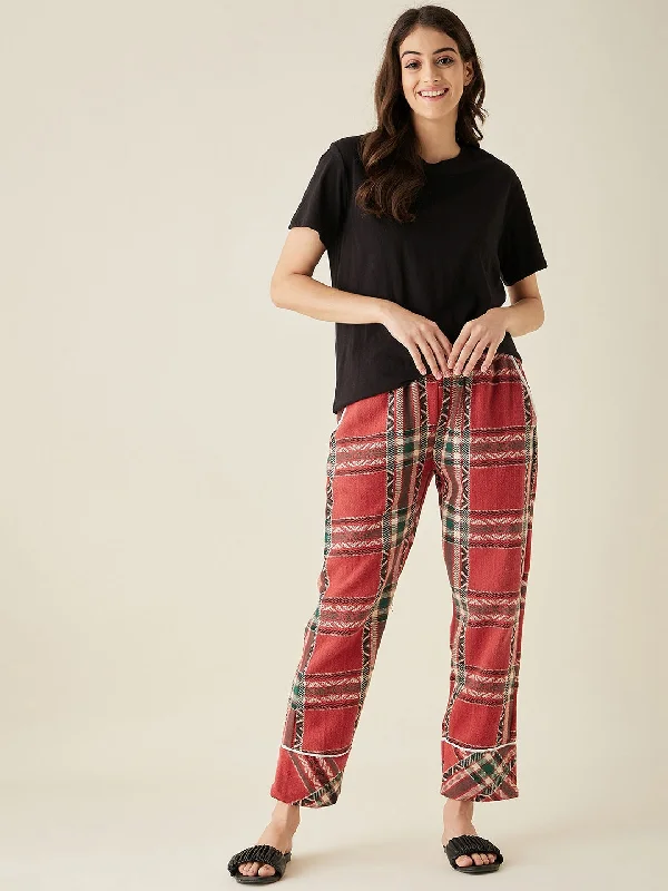 Winter Holiday Red Thick Cotton Pyjama - The Kaftan Company Shein pajama sets