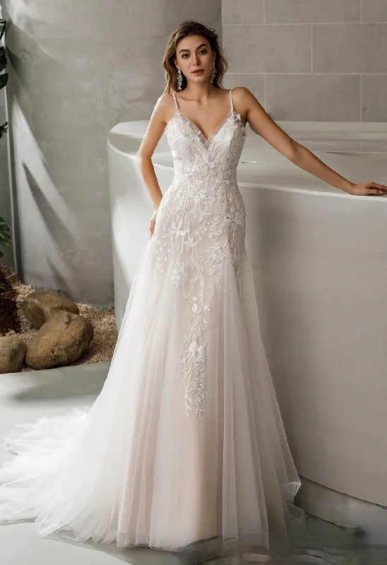 Inspired Lace Wedding Dress With Flattering Silhouette Classic Lace Gown