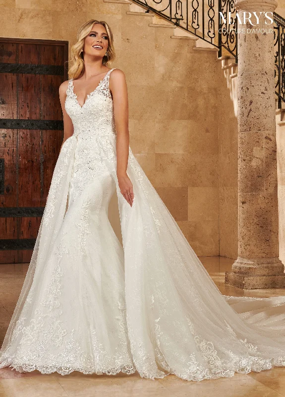 Overskirt Wedding Dress by Mary's Bridal MB4129 Princess Wedding Dress