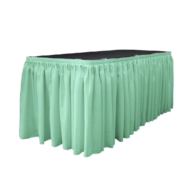 14 Ft. x 29 in. Mint Accordion Pleat Polyester Table Skirt Floral unclassified skirts