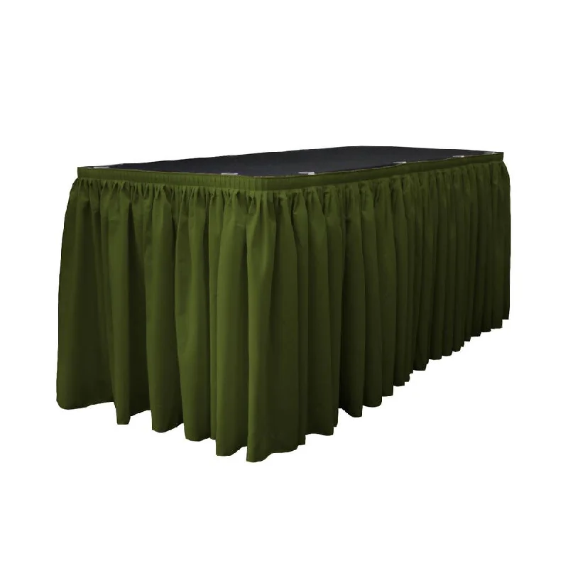 14 Ft. x 29 in. Olive Accordion Pleat Polyester Table Skirt Pastel unclassified skirts