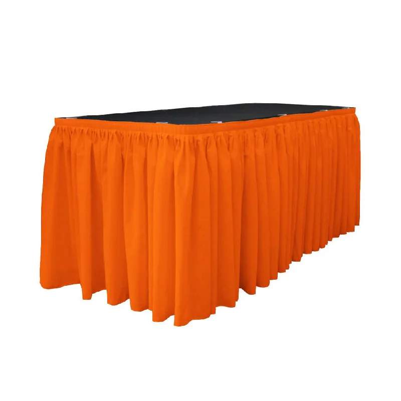 14 Ft. x 29 in. Orange Accordion Pleat Polyester Table Skirt Earthy tone unclassified skirts