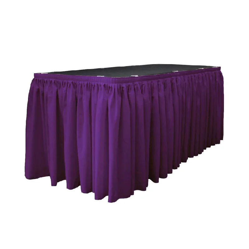 14 Ft. x 29 in. Purple Accordion Pleat Polyester Table Skirt Lightweight unclassified skirts