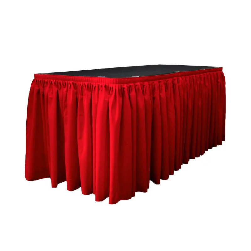 14 Ft. x 29 in. Red Accordion Pleat Polyester Table Skirt Stretchy unclassified skirts