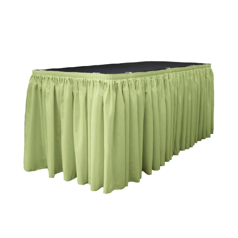 14 Ft. x 29 in. Sage Accordion Pleat Polyester Table Skirt Engagement unclassified skirts