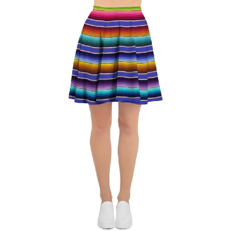 Baja Serape Mexican Women's Skirt Earthy tone unclassified skirts