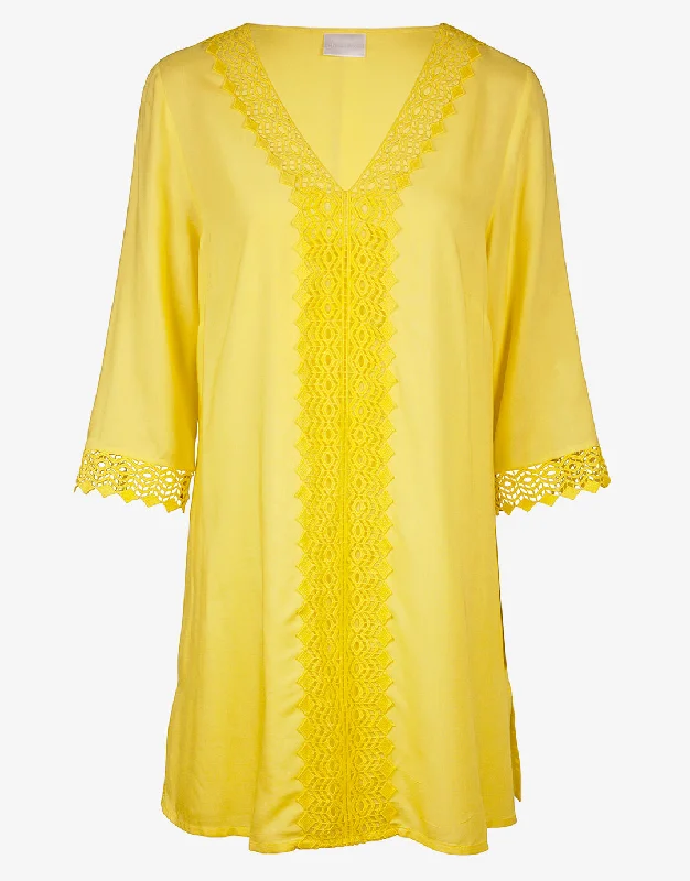 Embroidered Tunic - Yellow Monochrome unclassified skirts