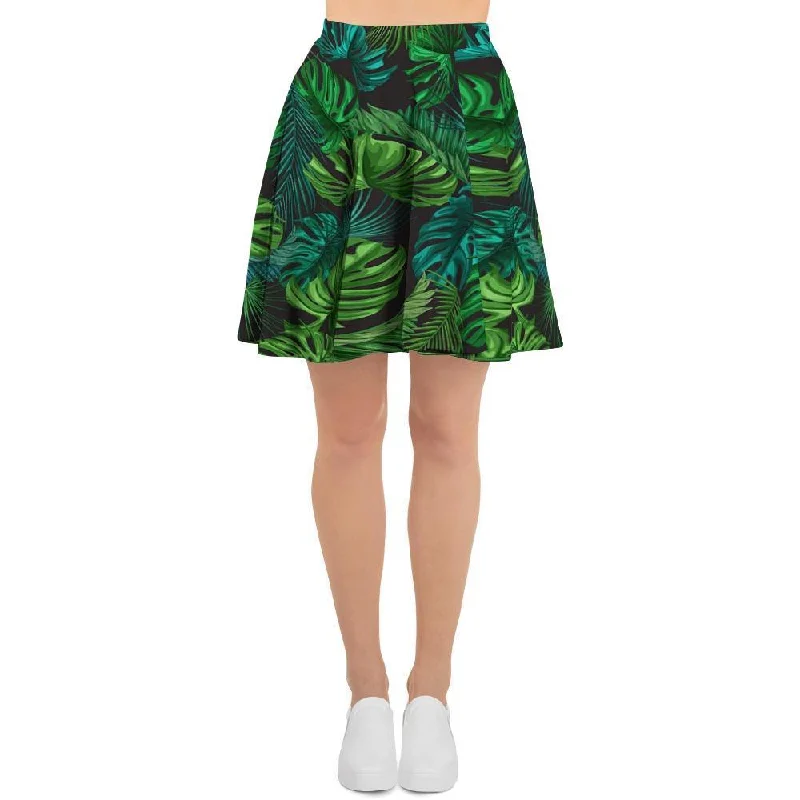 Palm Leaf Tropical Print Women's Skirt Velvet unclassified skirts