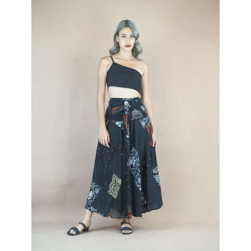 Patchwork Women's Bohemian Skirt in Black SK0033 028000 10 Plus size unclassified skirts