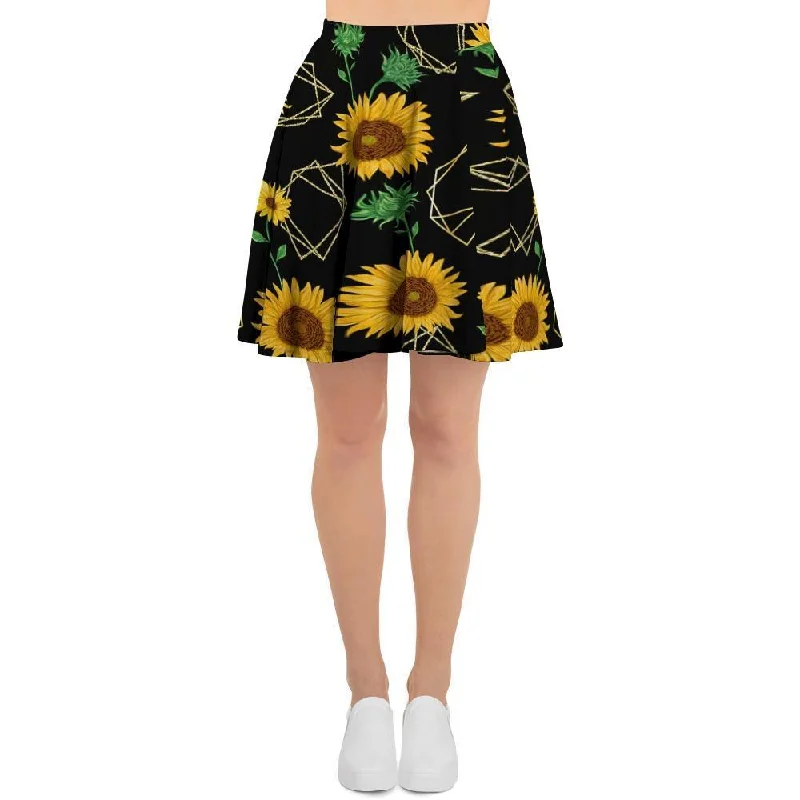 Polygonal Sunflower Women's Skirt Ruffled unclassified skirts