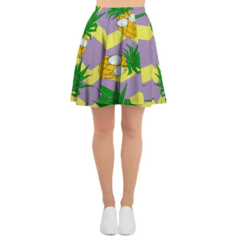 Zig Zag Pineapple Print Women's Skirt Stylish unclassified skirts