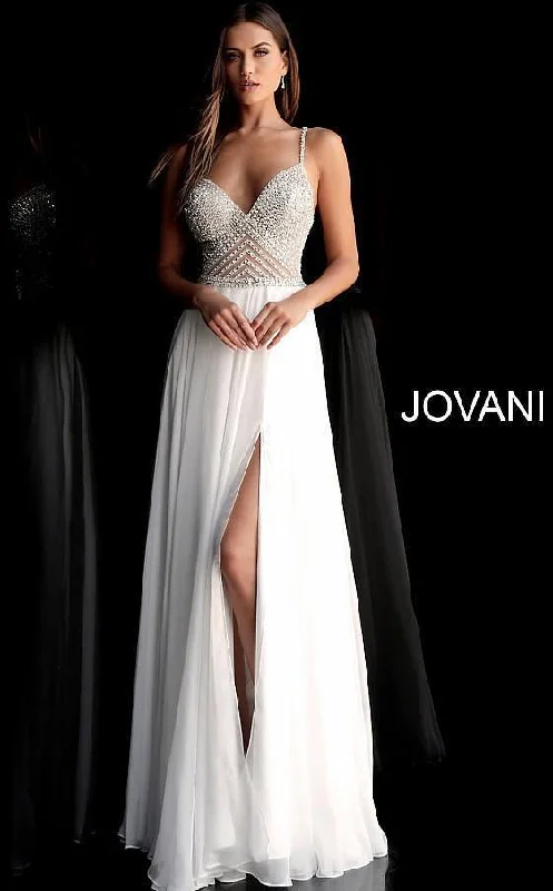 Jovani 66925 High Slit Prom Long Dress Chiffon maxi dresses