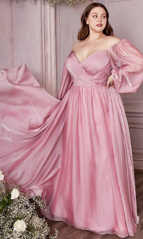 Cinderella Divine CD243C - Bishop Sleeve Prom Gown Women's trendy party dresses sale