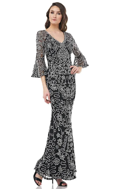 JS Collections 867193 - Flounce Sleeve Soutache Formal Gown Stretchy party dresses