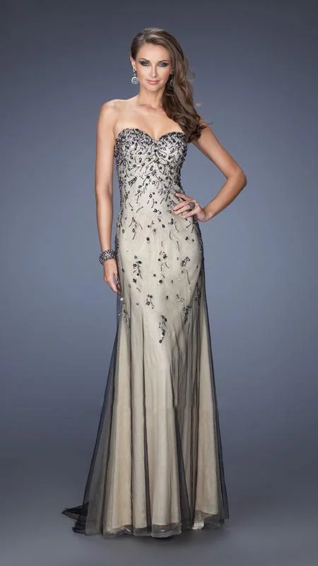 La Femme Gigi - 20080 Embellished Sweetheart Two-Toned Strapless Gown A-line party dresses