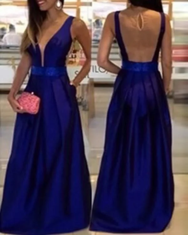 A-line prom dress, formal prom dress, royal blue prom gown, prom dress, evening gown 2017, BD145 A-line unclassified dresses