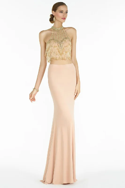 Alyce Paris 2605 - Embellished Tassel Croptop Two-Piece Gown Everyday wear unclassified dresses