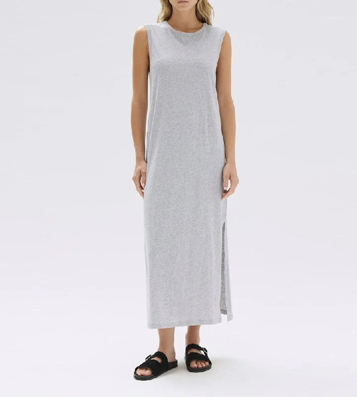 Assembly Label | Courtney Tank Dress | Grey Marle A-line Tank Dress