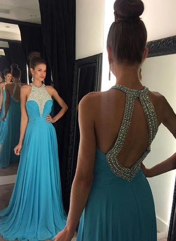 Backless Princess A-Line Chiffon Prom Dresses, PD2305312 Backless unclassified dresses