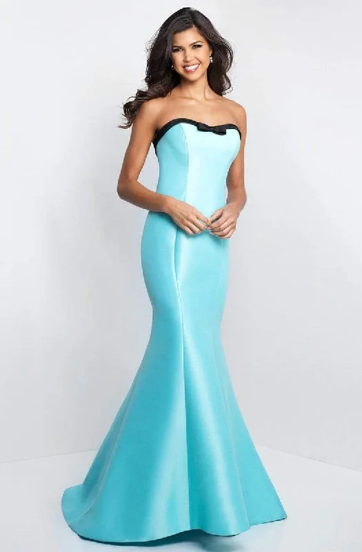 Blush - Strapless Bow Ornate Mermaid Evening Dress C1046SC Neutral tone unclassified dresses