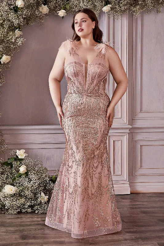 Cinderella Divine: Enchanting Evening Gown with Intricate Beadwork and Trumpet Silhouette High-low unclassified dresses