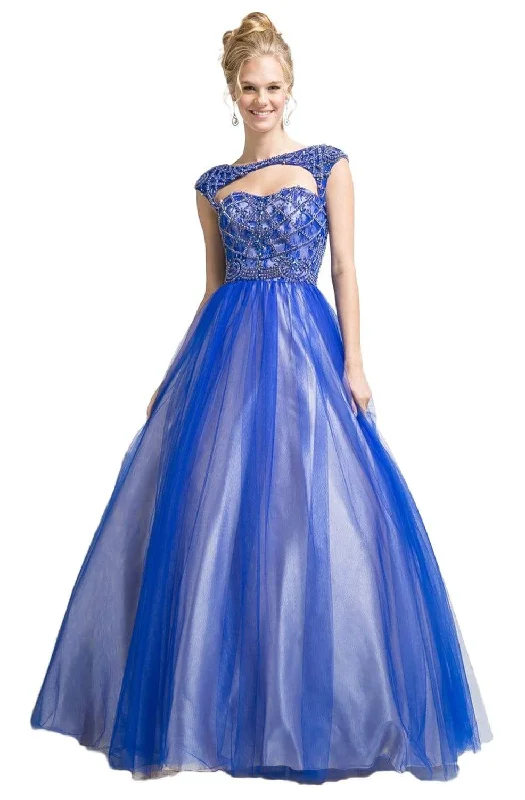 Cinderella Divine - S5239 Cutout Neckline Ballgown Popular unclassified dresses