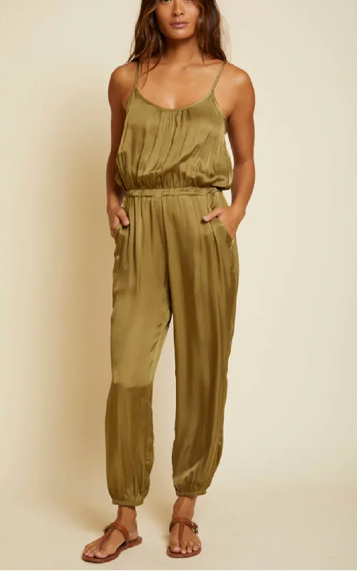 Nation LTD- Hailey Jumpsuit- Olive Green**FINAL SALE** Corset unclassified dresses