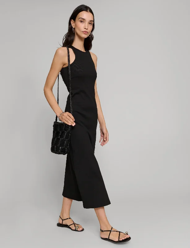 Delilah Black Ribbed Tank Dress-BESTSELLER Tank Dress Style Look