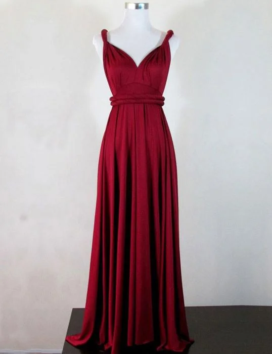 Fashion Bridesmaid Dress,Straps Bridesmaid Dress,A-line Bridesmaid Dress,Burgundy Bridesmaid Dress,Backless Bridesmaid Dress, PD52 Floral unclassified dresses