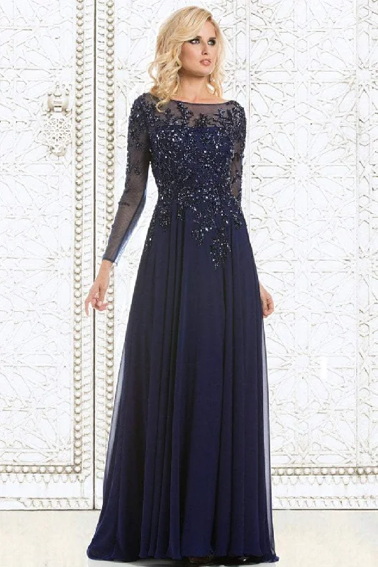 Feriani Couture - 26145 Bead Embellished Illusion Bateau A-Line Gown Elegant unclassified dresses