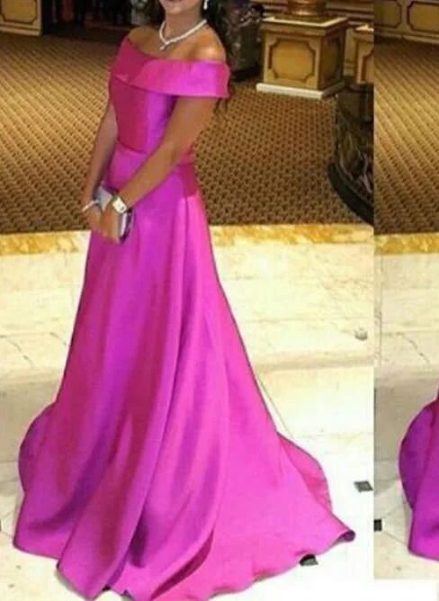 Fuchsia Satin Princess A-Line Prom Dresses, PD2305316 Elegant unclassified dresses