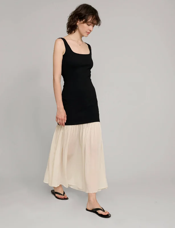 Gia Chiffon Hem Tank Dress-BESTSELLER Vintage Tank Dress