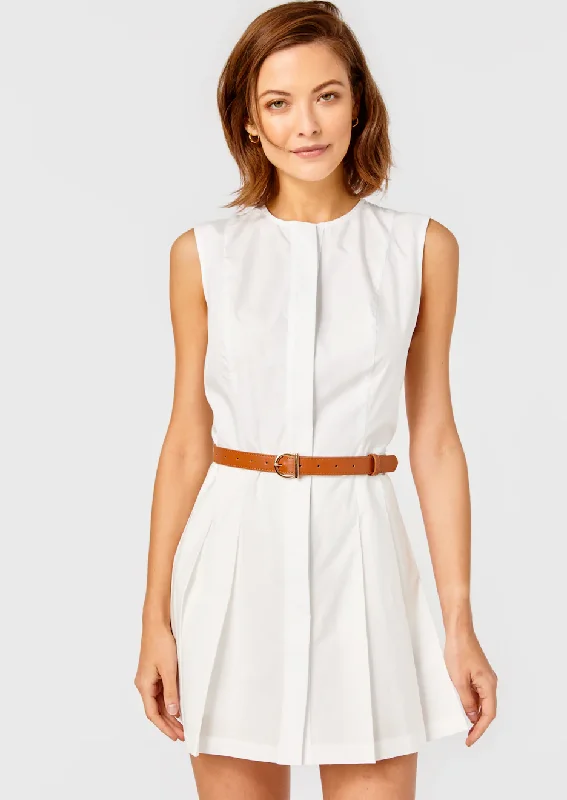 Hadley Romper with Belt- White Party unclassified dresses