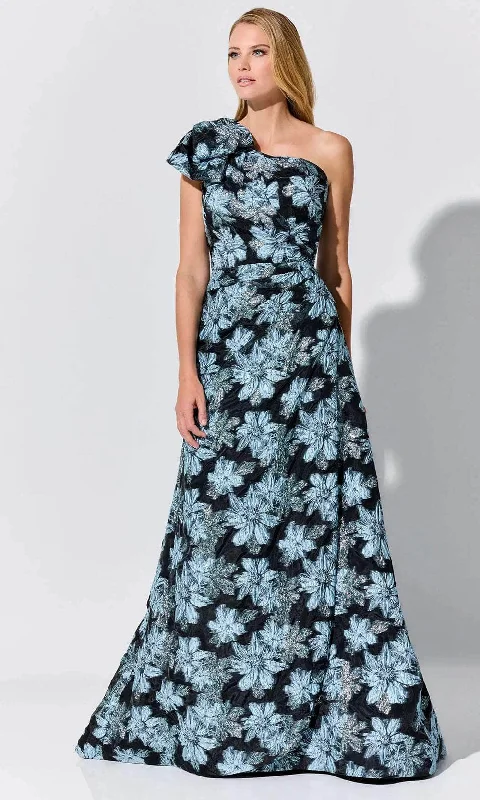 Ivonne D ID326 - Floral Print A-Line Evening Dress Elegant floral dresses