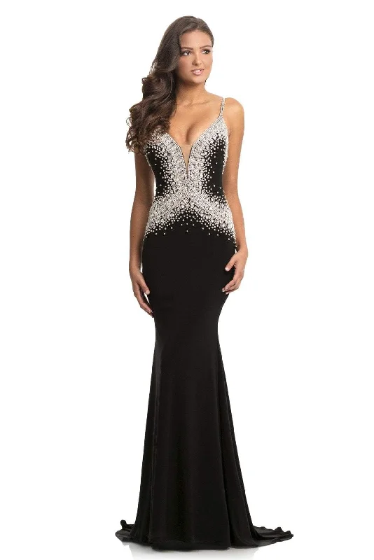 Johnathan Kayne - Beaded Fitted Jersey Evening Dress 9060SC Festival unclassified dresses