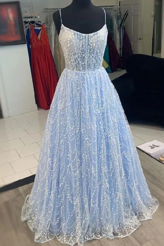 Light Blue Princess A-Line Prom Dress CD17915, PD2303055 Denim unclassified dresses