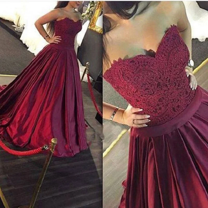 LP1545 New Burgundy Ball Gown Prom dress 2018 Formal Gown Sexy Backless robe de bal Sexy unclassified dresses