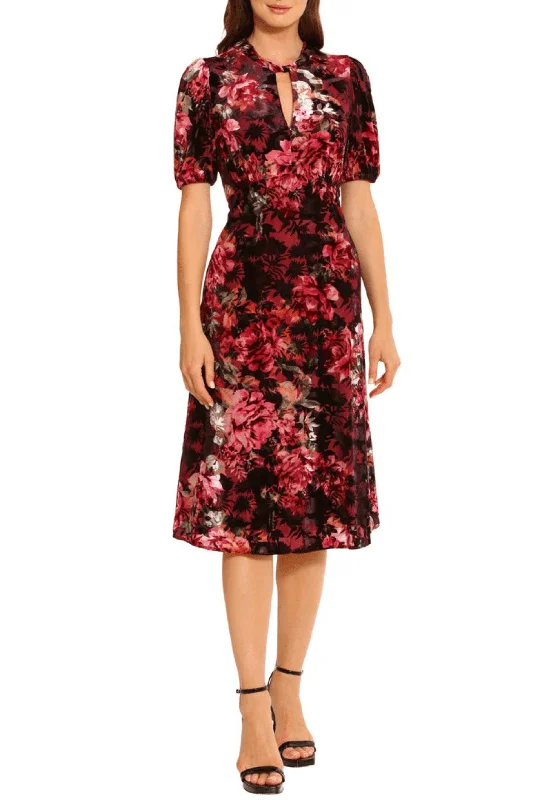 Maggy London G5393M - Floral Jewel Neck Evening Dress High-end floral dresses