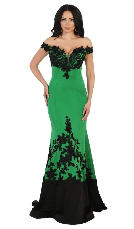 May Queen - RQ7499 Two Toned Mermaid Evening Dress High-end unclassified dresses