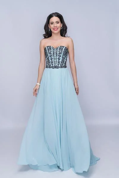 Nina Canacci - 3140SC Beaded Sweetheart Flowy A-Line Gown Travel unclassified dresses