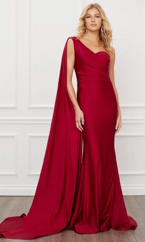 Nox Anabel - E475 Drape Sleeve Trumpet Evening Dress Date night unclassified dresses