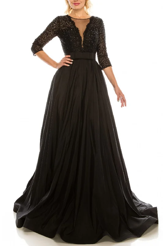 Odrella - Embroidered Illusion Jewel A-Line Gown 1026SC Gothic unclassified dresses