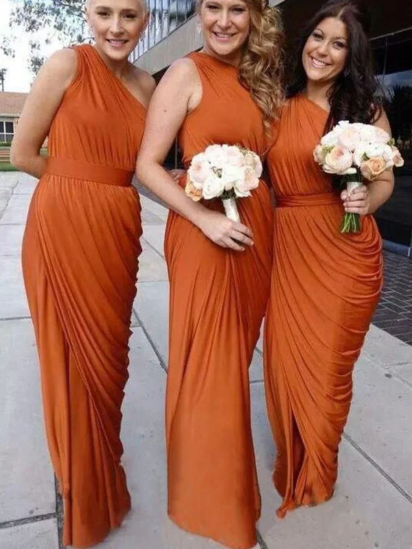 One-shoulder Bridesmaid Dress,Floor-length Bridesmaid Dress,Pretty Bridesmaid Dress,Charming Bridesmaid dress ,PD193 Smocked unclassified dresses