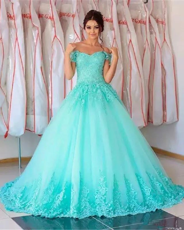 Princess Turquoise Quinceanera Dress Ball Gown Girls Sweet Sixteen Dress PL0603 Beaded unclassified dresses