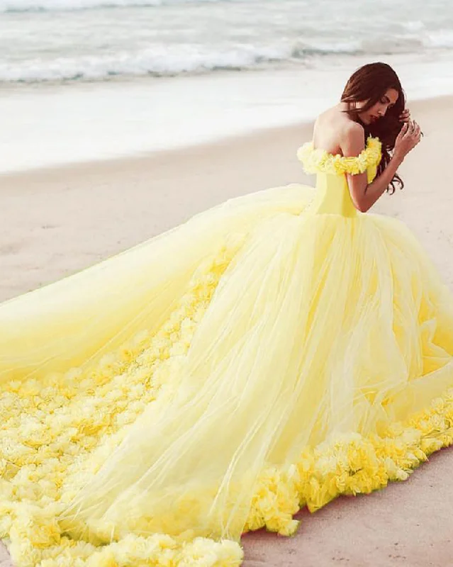 Princess Yellow Girls Sweet Sixteen Quinceanera Dresses PL1008 Earthy tone unclassified dresses