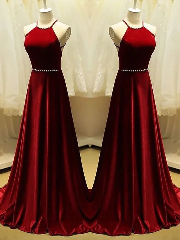 Red Jewel Sequence A-Line Prom Dress, PD23030516 Best-selling unclassified dresses