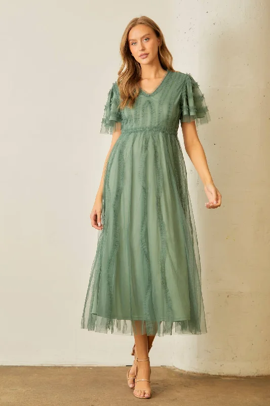 Regency Dress in Dusty Teal- Misses and Plus (S-3X) Chic unclassified dresses