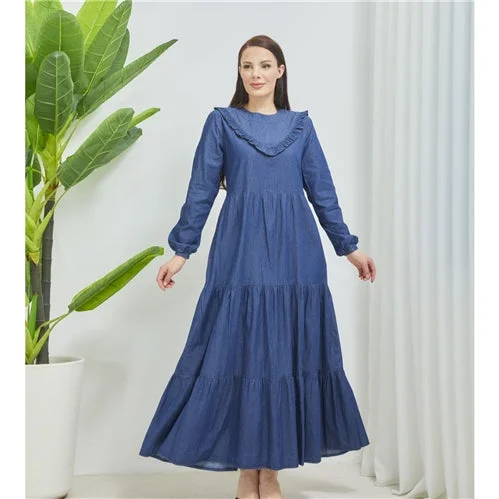 Ruffled Jeans Dress D Embroidered unclassified dresses